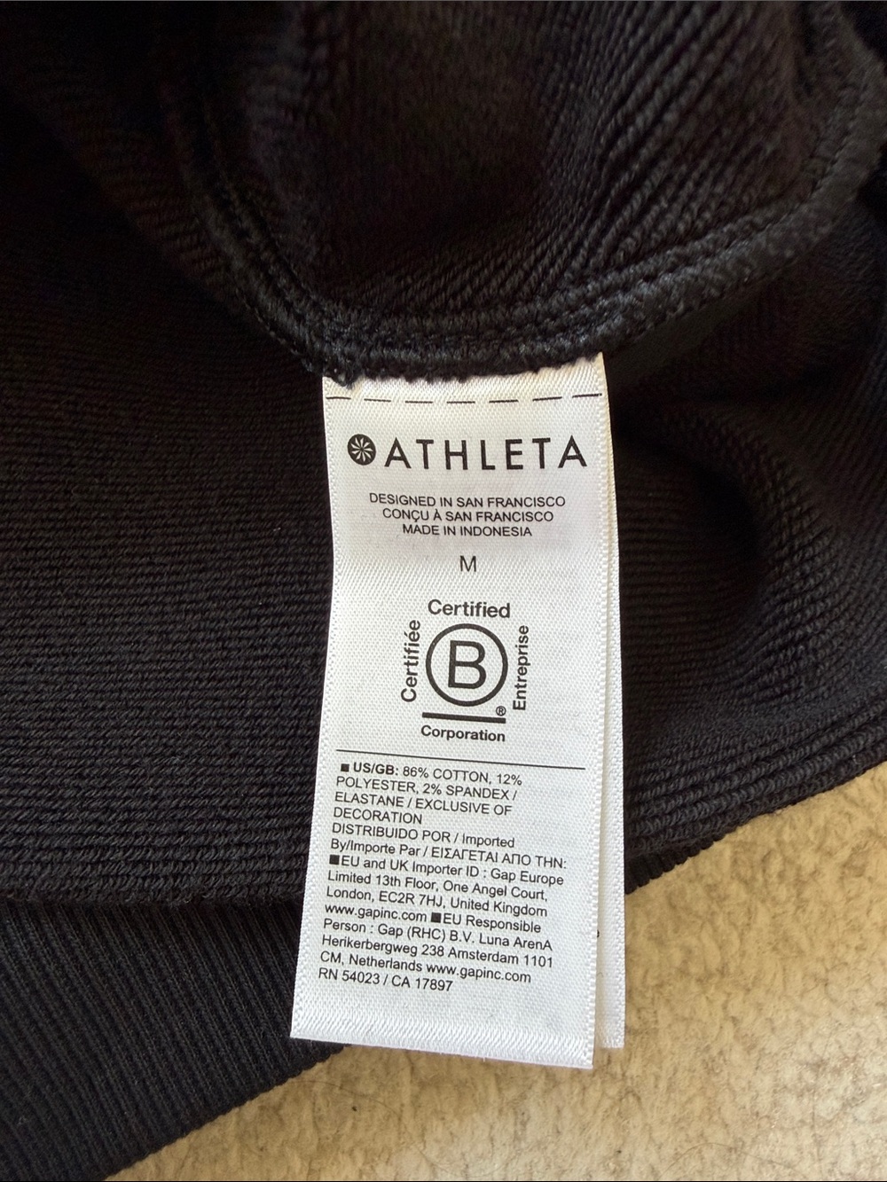 Athleta Terry Cropped Crew Sweatshirt, size M, EUC. - Picture 5 of 5